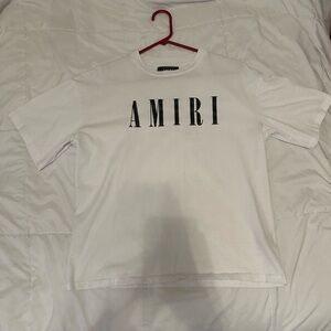 AMIRI Classic White Tee with Black Logo